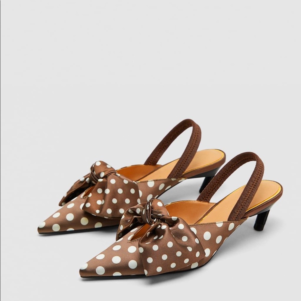 NWT Zara Polka Dot Heels